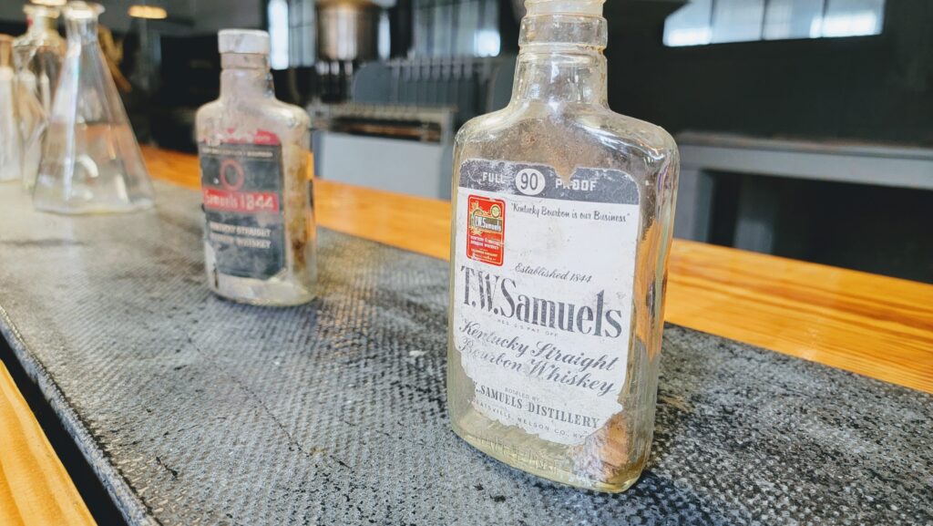 TW Samuels Bourbon bottles