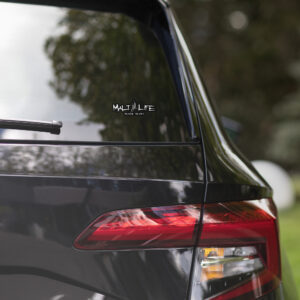 Malt Life Sticker - White on black